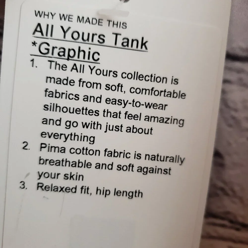 Lululemon All Yours Tank